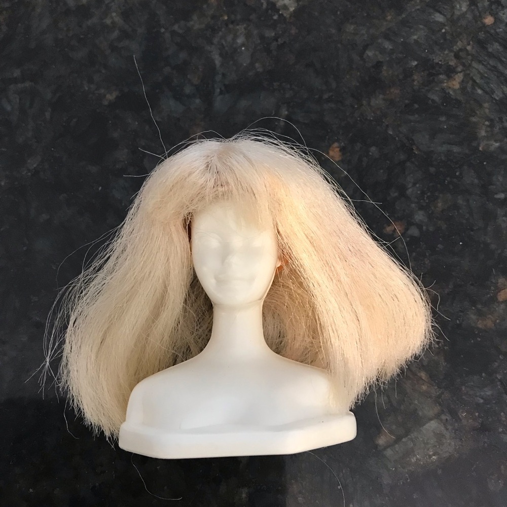 Vintage Platinum Blonde Clone Long Wig for Barbie